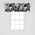 thumbnail image 2 of Floral Design Window Valance, Springtime Peony Drawing with Leaves Greenery Dark Jungle Print, Curtain Valance for Kitchen Bedroom with Rod Pocket, 54" X 18", Pale Rose Reseda Green, by Ambesonne, 2 of 2