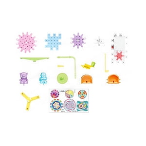 Kyusrd Toys Articles d'épargne pour les enfants!166pc DIY Building Block Wheel Rotating Building B bloc Track Car Puzzle Enfants Assemblage précoce de grands jouets