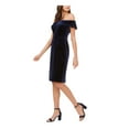 thumbnail image 3 of VINCE CAMUTO Womens Navy Sleeveless Knee Length Sheath Formal Dress Size: 2, 3 of 4