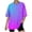 Purple, variant on Njagoc3 Womens Soft Cotton Tie Dye Gradient Print Round Neck Short Sleeve Casual Blouse for Daily Wear