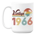 thumbnail image 1 of Vintage 1966 feat. Retro Sunset & Palm Trees Ceramic Coffee & Tea Mug (15oz), 1 of 6
