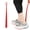 Red, variant on 18 Inch Long Handle Shoe Horn, Plastic Shoe Lifting Tool with Hanging Hole, No Bend Easy Shoe Helper, for Elderly, Pregnant Women, Adults, for Sneakers, Dress Shoes, Boots, Casual Footwear,1Pc