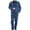 Navy, variant on VBTAPA 2 Piece Denim Suit for Men Distressed Work Jackets Trucker Biker Jeans Set with Pockets Navy M