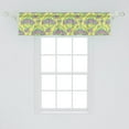 thumbnail image 2 of Ambesonne Pink Floral Window Valance, Romantic Flourish Bloom with Peonies and Oriental Ornaments, Curtain Valance for Kitchen Bedroom Decor with Rod Pocket, 54" X 12", Pastel Yellow Pink, 2 of 3