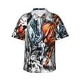 thumbnail image 2 of Yiaed Four Running Horses Print Hawaiian Shirt for Men Short Sleeve Button Down Shirts Beach Shirts for Men-Small, 2 of 5
