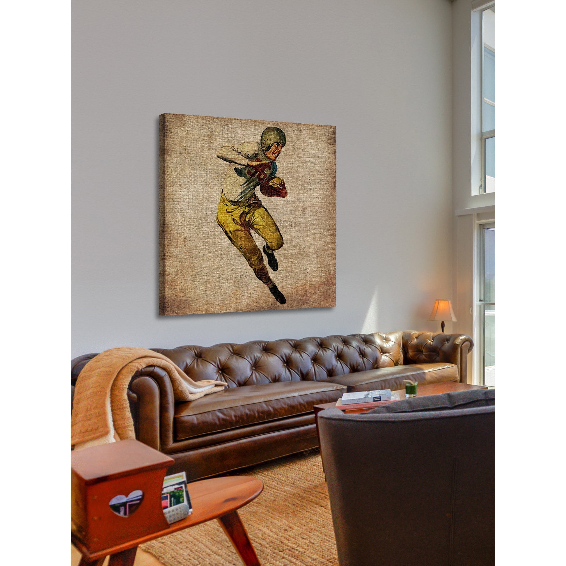 Marmont Hill "Vintage Football Carry" Painting Print on Wrapped Canvas