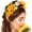 Yellow, variant on Flower Headbands for Women Boho Yellow Floral Headband Wide Autumn Wedding Hairband statement Hair Accessories(Yellow)
