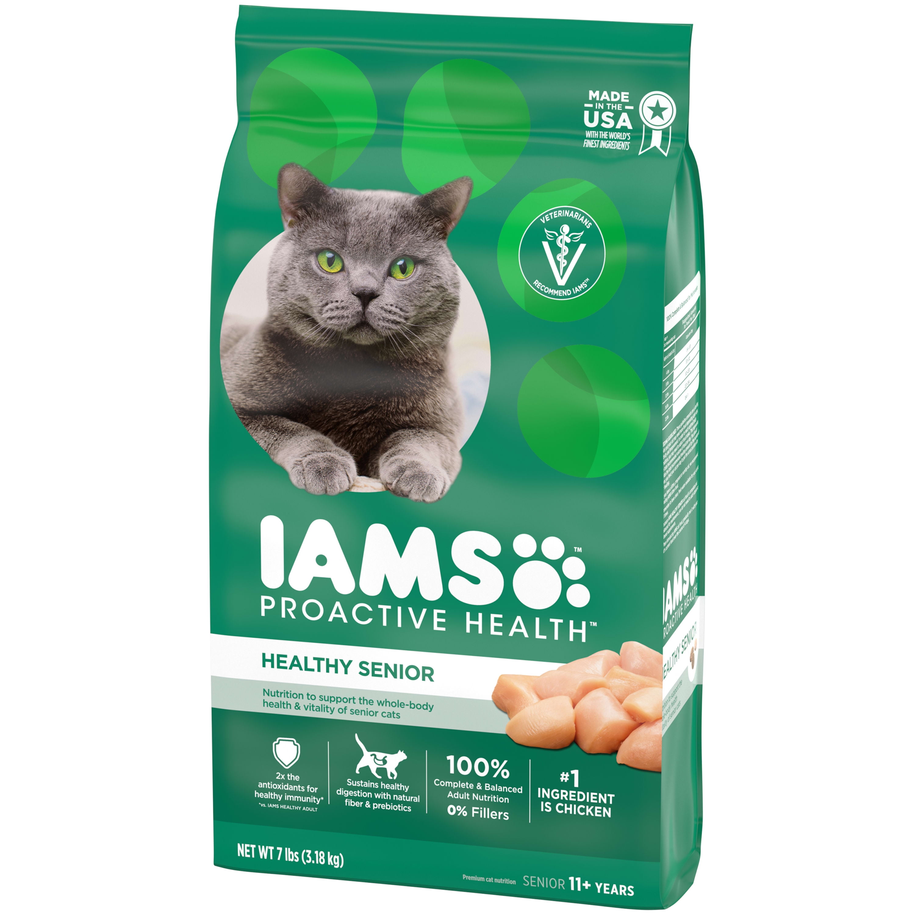Iams Proactive Health Healthy Senior Dry Cat Food Chicken Flavor 