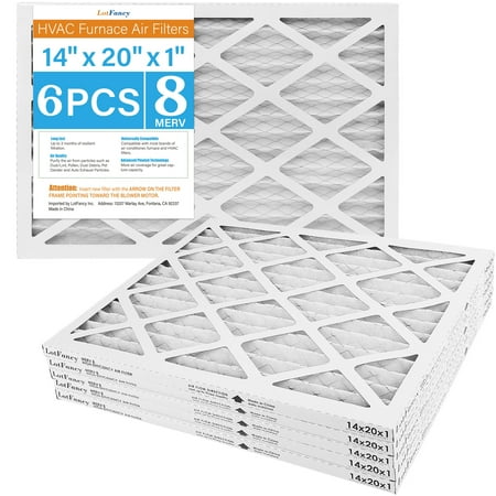 

LotFancy 14x20x1 Air Filters 6 Pack MERV 8 Pleated AC Furnace Filters