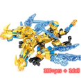 thumbnail image 1 of 4 Types In 1 Ninja Dragon Assembly Warrior Robot Model Figures Building Blocks Kids Toys Bricks Doll Gift For Children Boys, 1 of 4