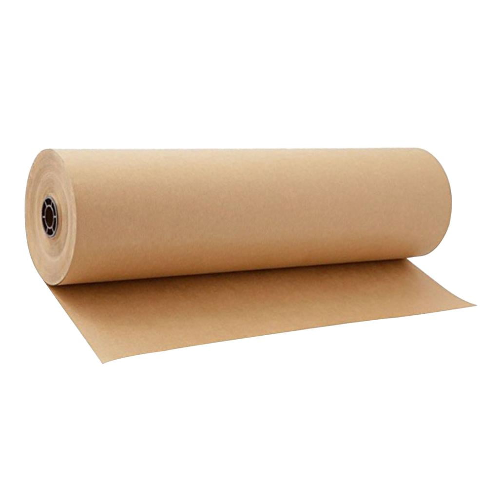 Milageto 30 Meter Brown Kraft Paper Roll for Handicrafts, Small Gift Packaging Paper Roll
