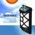 thumbnail image 3 of Luz de llama solar Aplique de pared de llama intermitente impermeable al aire libre con sensor de oscuridad Encendido/apagado automático Luz nocturna solar de 66 LED, diseño de rejilla para jardín, paso, patio, terraza, patio, 1 pieza oso de fresa Electrónica, 3 of 5