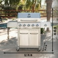 Expert Grill 5 Burner Propane Gas Grill with Side Burner, 62,000 BTUs