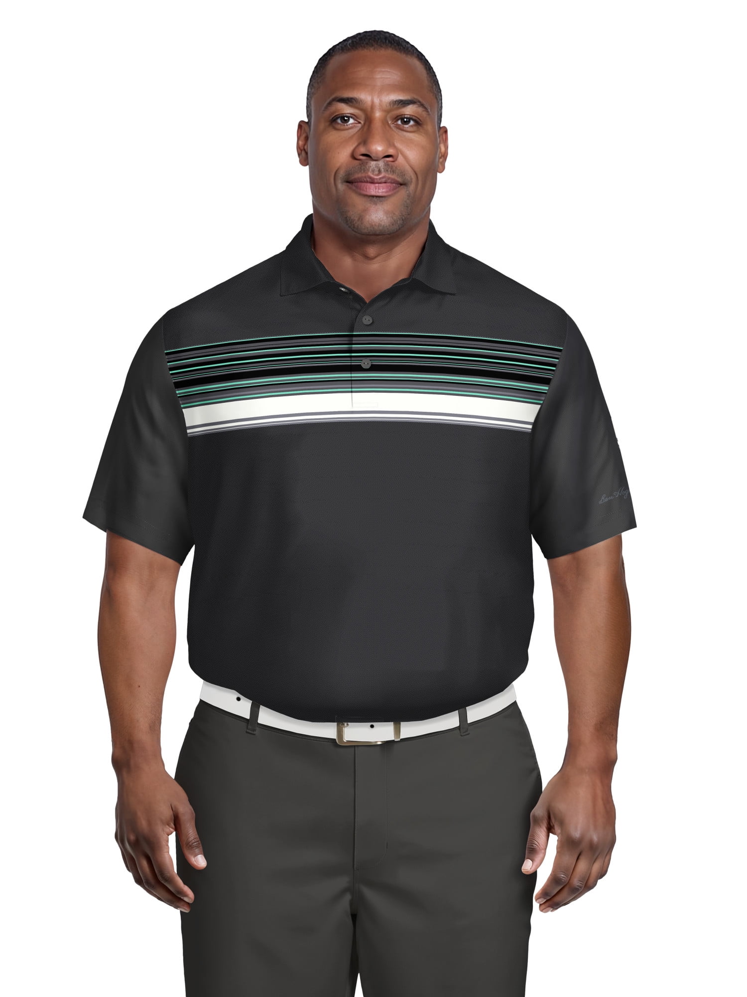 Ben Hogan Men's & Big Men's Chest Printed Golft Polo, Sizes S-5XL