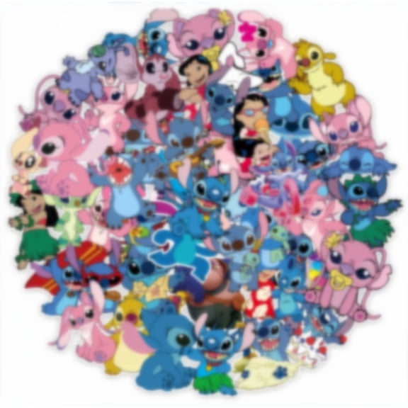 100Pcs Stitch Stickers for Water Bottle Laptop Computer Phone Case Luggage Notebook Skateboard Lunchbox Decals Gifts for Kids Teen Adults