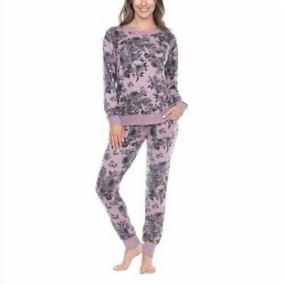 Honeydew Ladies' 2-piece Super Soft Pajama Set, Amethyst Floral, Size X-Large
