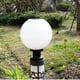 thumbnail image 5 of Led 200mm Solar Wall Pillar Lamp Outdoor Round Ball Round Light Pathway Light, 5 of 5