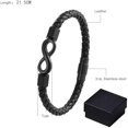thumbnail image 7 of To My Man, Personalized Dual Name Infinity Leather Bracelet, Stainless steel Braided Bracelet, Personalized Custom Name Bracelet for Men, Bracelets for Boyfriend Xmas, Birthday, Anniversary, 7 of 7