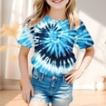 thumbnail image 2 of Tfken Toddler Boy Crew Neck Short Sleeve Tops Tie Dye Cute Lightweight Tee Sky Blue Size 3-4 Years, 2 of 4