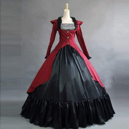 UPPADA Plus Size Victorian Dress for Women Lace Up Flare Sleeve Ball Gown with Corset Evening Party Maxi Gowns Vintage Cocktail Dress Wedding Dresses Hot Deals of The Day Clearance