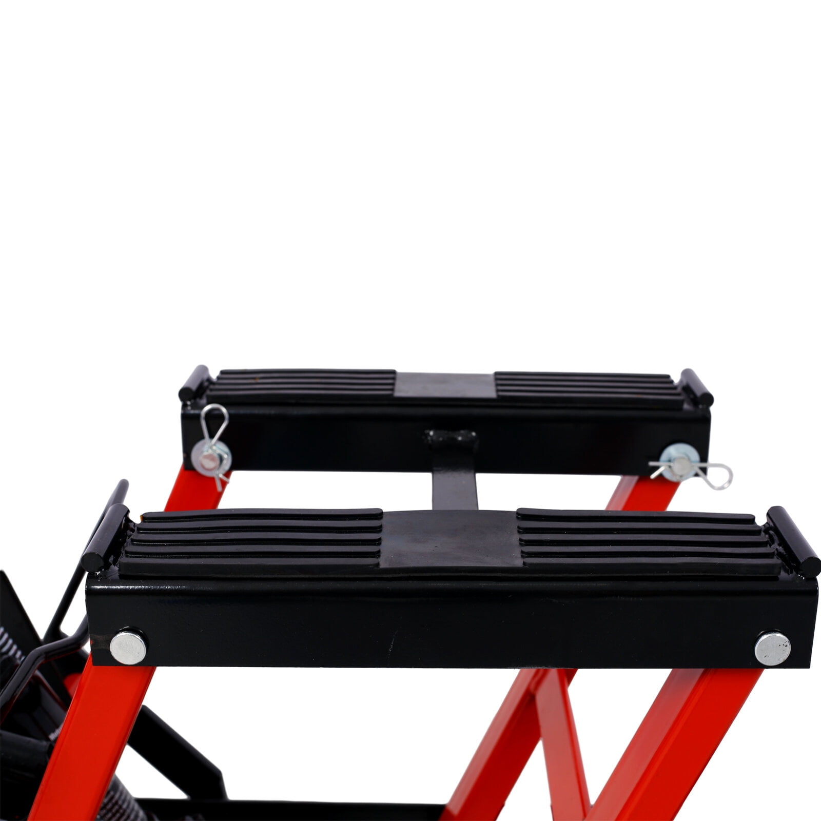 , Hydraulic Motorcycle Lift Jack, 1500 LBS Capacity ATV Scissor Lift Jack, Portable Motorcycle Lift Table with 4 Wheels, Hydraulic Foot-Operated Hoist Stand for Motorcycle ATV UTV Powersports,