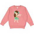 thumbnail image 2 of Inktastic Brown Haired Hula Girl Toddler Sweatshirt, 2 of 4