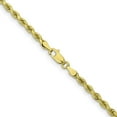 thumbnail image 4 of Auriga 10K Yellow Gold 3.25 mm Diamond-cut Rope Chain Necklace for Women 24", 4 of 7