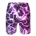 thumbnail image 3 of Salouo Blue Lightning Pattern Swim Trunks for Men,Men's Hawaiian Bathing Suit Swimsuits Quick Dry Swimming Board Shorts Beach Shorts with Pockets-Small, 3 of 6