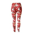 thumbnail image 4 of Fsqjgq Womens Leggings New Holiday Christmas Printed Workout Leggings Plus Size Soft High Waisted Yoga Pants Sports Tights XL Red, 4 of 5
