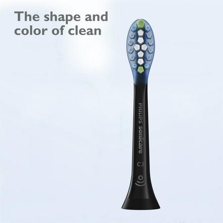 Philips Sonicare - Premium Plaque Control Brush Heads (2-Pack) - Black