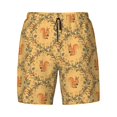 thumbnail image 4 of Lsque Mens Swim Trunks Cartoon Squirrel Pattern - Bathing Suit Compression Liner - Beach Swim Shorts Swimwear - (S-3XL) - Stretch Quick Dry -X-Large, 4 of 9