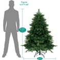thumbnail image 4 of Naomi Home 4.5ft Rustic Christmas Tree with Lights, Realistic Classic Christmas Tree Prelit with 1117 Branch Tips, 300 Warm Lights and Metal Stand, Aritificial Christmas Tree, 4 of 10