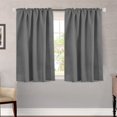 thumbnail image 2 of Cortinas opacas con aislamiento térmico, paneles de tratamiento de ventanas, cortinas opacas para oscurecer la habitación, para sala de estar, lengüeta trasera/bolsillo para barra, cortinas para dormitorio, 52 x 84 pulgadas, salvia clara, 2 paneles, gris azulado, 52 pulgadas de ancho x 45 pulgadas de largo, 2 of 5