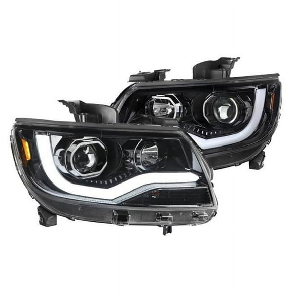 Full Glossy Black LED Projector Headlights for 2015-2020 Chevy Colorado
