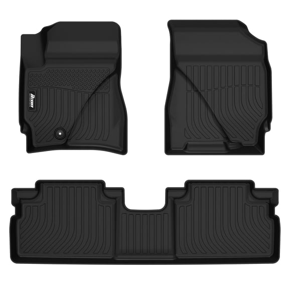 Ikon Motorsports 3D Molded TPE Floor Mats Fits 2009-2012 Ford Escape Mercury Mariner Mazda Tribute, Black Waterproof Non-Slip Floor Liners 3PCS