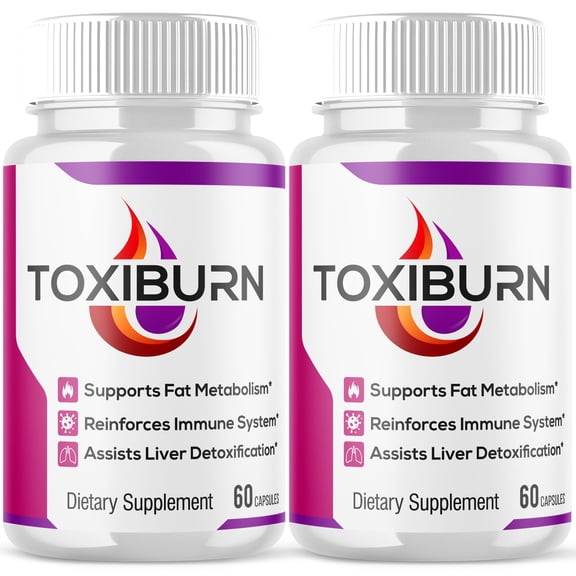 Toxiburn - Pills for Weight Loss - Energy Boosting Dietary Supplements for Weight Management and Metabolism - Advanced Ketogenic Ketones - 120 Capsules (2 Pack)