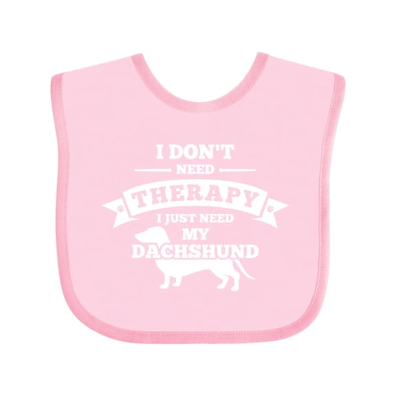 Inktastic No Therapy Dachshund Boys or Girls Baby Bib