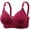 Red, variant on Push Up Bras for Women Plus Size Full Coverage V Neck Side Support Wireless Bralettes Everyday Bra