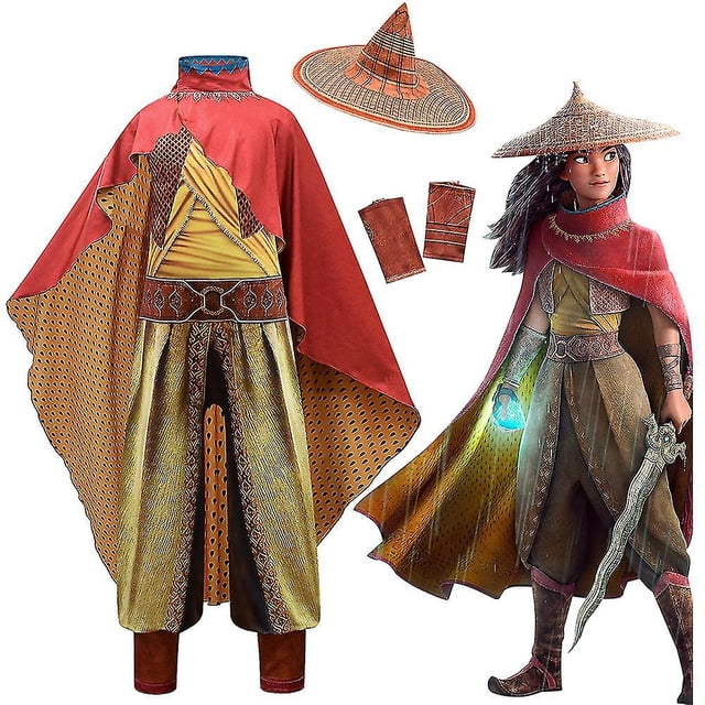 3-11 Years Raya And The Last Dragon Raya Cosplay Costumes Outfits For Kids Children Boy Girls