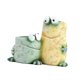 thumbnail image 4 of Macetas pequeñas con forma de rana, macetas artesanales con forma de rana, decoración para el hogar, maceta de resina para bonsái, para patio Verde Amarillo, 4 of 8