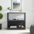 thumbnail image 4 of Henn&Hart 36" Charcoal Gray Bookcase, 4 of 7