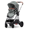 thumbnail image 1 of Mompush Ultimate2 Baby Stroller, Premium Convertible Full-Size Bassinet Stroller for Toddler, Newborn Stroller with Reversible Seat, One Hand Recline Pushchair Pram, Car Seat Adapter Included, 1 of 5