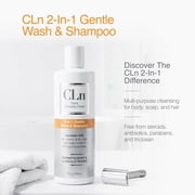 CLn 2-in-1 Gentle Wash & Shampoo, 8 fl oz, Hydrating Body Wash & Clarifying Shampoo for Sensitive Skin