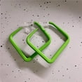 thumbnail image 3 of Clip on 1 3/4" large square plastic hoop earrings in a variety of colors, 3 of 6
