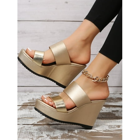

Minimalist Wedge Slide Sandals Women‘s Footwear