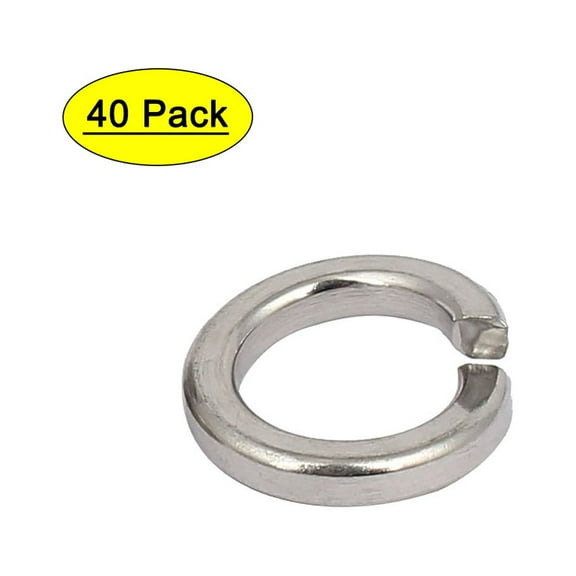 M8 Inner Diameter 316 Stainless Steel Split Lock Spring Washers Gasket 40pcs