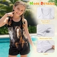 thumbnail image 6 of Psesaysky Horse Pattern Girls Tankini Swimsuit 2 Piece Modest Bathing Suits for Girls Swim Tank Top + Bottoms, Size 6-15Y, 6 of 7