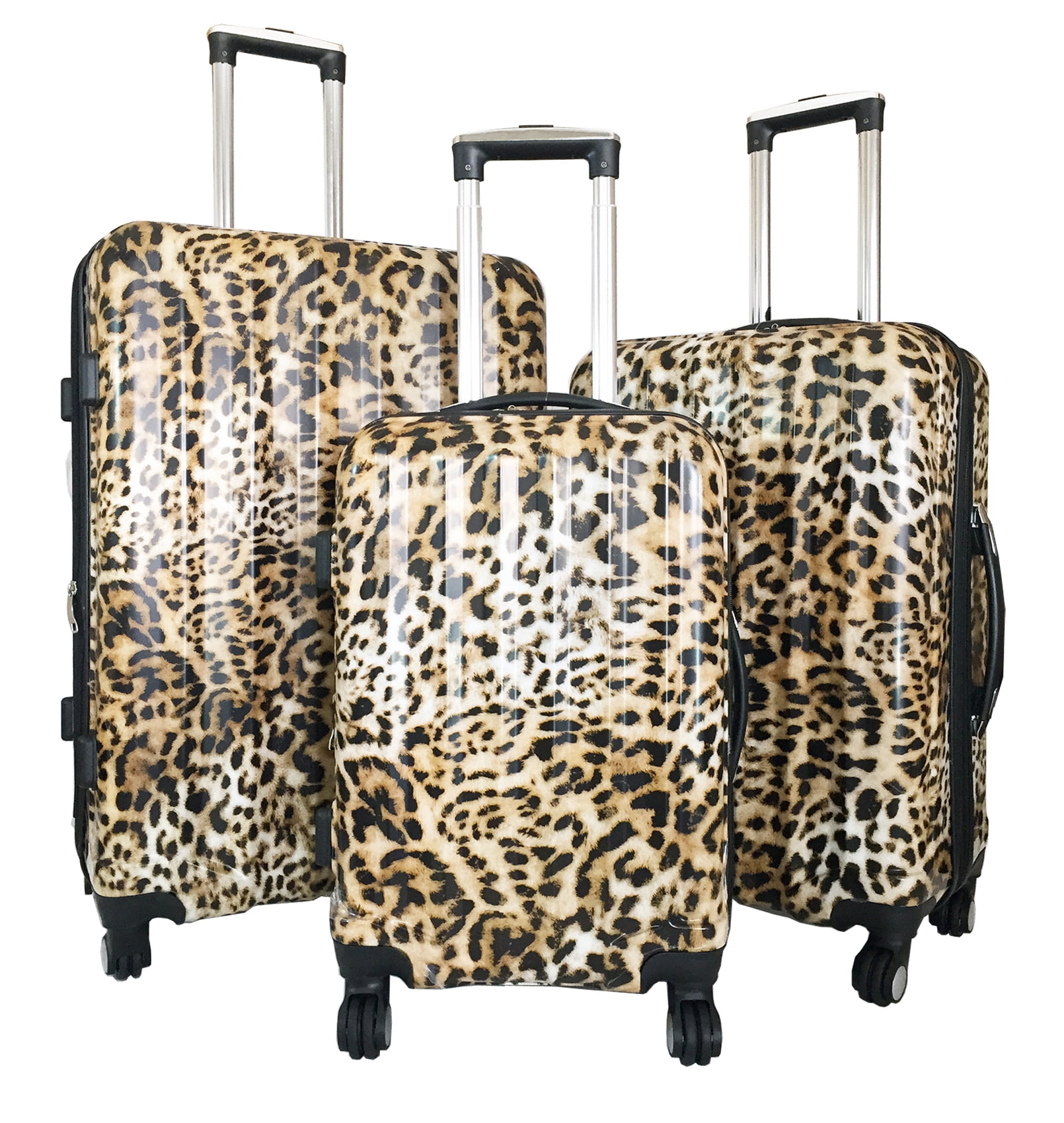 leopard suitcase set