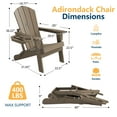 thumbnail image 3 of FOOWIN Chaises Adirondack Pliantes en HDPE, Ensemble de 2, Brun, 3 of 7