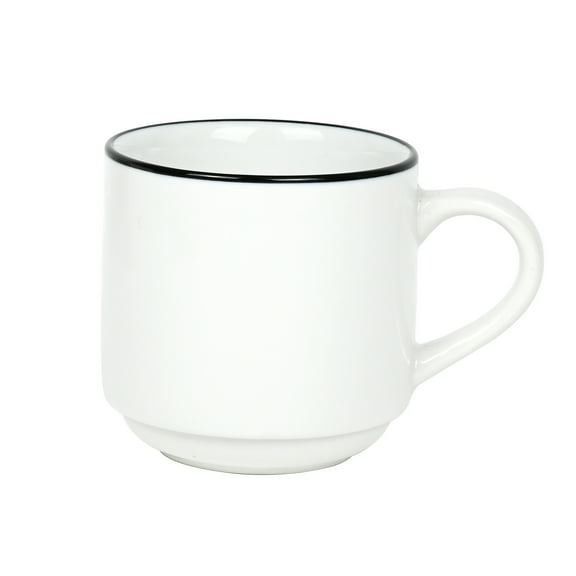 Mainstays 11oz Black Rim Stoneware Single Mug